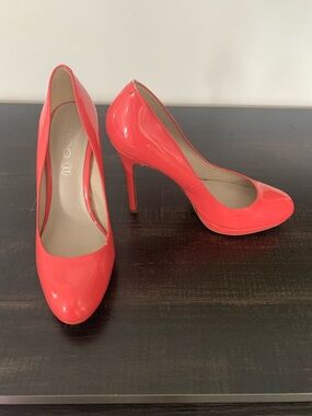 Aldo Coral Red Patent High Heel Pumps